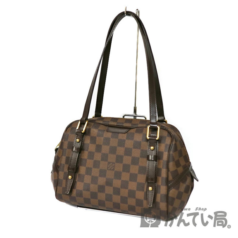 LOUIS VUITTON Rivington Handbag Damier Canvas Ebene Brown